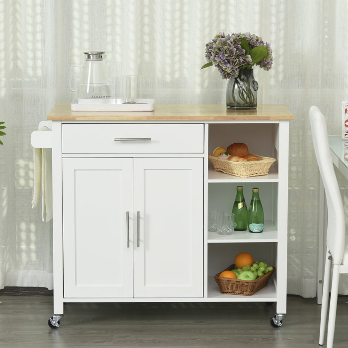 Red Barrel Studio® Allieanna 42.25'' Kitchen Island with Solid Wood Top & Reviews